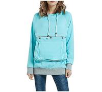 Hoodies for Women - Pet Pouch Hoodie Casual Long Sleeve Fleece Big Pocket Autumn Sweatshirt Kitten Puppy Holder Carrier Jumper Hooded Sweatshirts Clothes for Chirtmas/Daily