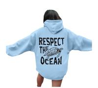 Hoodies for Women Protect Our Oceans Hoodie - Shark Hoodie, Save The Ocean, Respect The Locals Hoodie, Surf Hoodie 2024 Fall