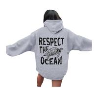 Hoodies for Women Protect Our Oceans Hoodie - Shark Hoodie, Save The Ocean, Respect The Locals Hoodie, Surf Hoodie 2024 Fall
