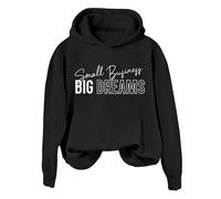 Hoodies For Women Small Buyinegg Big Dreams Long Sleeve Holiday Activewear Ladies Hoodie Pullover Winter Fall Hooded Sweatshirts Comfy Causal Trendy (Black, S) Brown Leather Jacket Womens