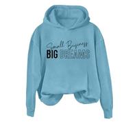 Hoodies For Women Small Buyinegg Big Dreams Long Sleeve Holiday Activewear Ladies Hoodie Pullover Winter Fall Hooded Sweatshirts Comfy Causal Trendy (Light Blue, S) Camo Hoodie Women