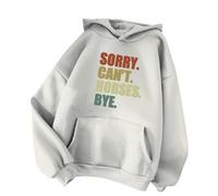 Hoodies for Women Sorry Can't Horses Bye Funny Printed Shirts Long Sleeve Casual Drawstring Hooded Sweatshirts 2024 New