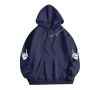 Hoodies For Women Uk Casual Fashion Halloween Printed Long Sleeve Pullover Hooded Sweatshirt Comfy Oversized Hoodie Costume Scary Bloody Wound Injury Horror