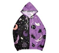 Hoodies For Women Uk Casual Fashion Halloween Printed Long Sleeve Pullover Hooded Sweatshirt Comfy Oversized Hoodie Costume Scary Bloody Wound Injury Horror