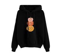 Hoodies for Women Uk Halloween Cute Little Fruit Print Drawstring Round Neck Sweatshirts Fall Winter Loose Fit Comfortable Fashion Casual Tops Halloween Costumes