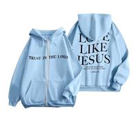 Hoodies for Women UK Jesus Loves You Hoodie Christian Faith Religious God Tops Woman Zip Pullover Sweatshirt Longsleeve 2024 Fall And Winter
