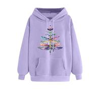 Hoodies for Women UK, Ladies Sweatshirt Floral/Hearts Printed Oversized Hoodie Long Sleeve Jumpers Tops Casual Drawstring Hooded Pullover Autumn Warm Sweater with Pockets Size 8-16