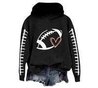 Hoodies For Women Uk Loose Fit Printed Pullover Tops Fashion Long Sleeve Pullover Sweatshirt Casual Lightweight Sport Hoodies Soft Comfortable Classic Sportswear Fall Winter Travel Sweatshirts Black