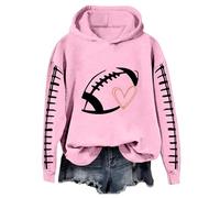 Hoodies For Women Uk Loose Fit Printed Pullover Tops Fashion Long Sleeve Pullover Sweatshirt Casual Lightweight Sport Hoodies Soft Comfortable Classic Sportswear Fall Winter Travel Sweatshirts Pink