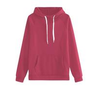 Hoodies For Women Uk Oversized Hoodie Women Plain Hoodie Long Sleeve Solid Color Hoodies Autumn Winter Classic Hooded Sweatshirts Ladies Casual Loose Pullover Tops With Pocket And Drawstring Hot Pink