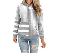 Hoodies for Women UK Print Round Neck Sweatshirt Comfortable Spring fall School Season Hoodies Women's Hoodies Sweatshirts Warm Comfortable Ladies Basic Long Sleeve Tops Pullover Casual Fashion S-3XL