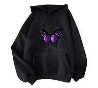 Hoodies for Women Uk Solid Color Heart Pattern Print Womens Hoodies with Pocket Long Sleeve Hooded Sweatshirts for Women Casual Comfy Oversized Hoodie Womens Fashion Sport Baggy Pullovers