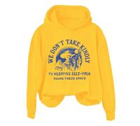Hoodies For Women We Dont Take Kindly To Negative Self Talk Round These Parts Long Sleeve Holiday Ladies Hoodie Pullover Comfy Causal Fall Winter Hooded Sweatshirts (Yellow, S) Bomber Jacket Women