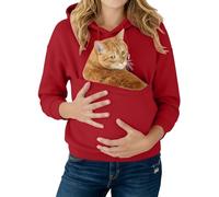 Hoodies for Women with Cat Pocket Funny Sweatshirts with Kangaroo Pouch Plus Size Cat and Dog Carrier Pullover Cute Pet Holder Hoodies Long Sleeve Tops for Pet Animal Lover