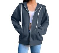 Hoodies for Women Zip Up Long Sleeve Hoodies Streetwear Fashion Coat With Pockets Ladies Hooded Tops for Spring Fall Women‘s Jacket Long Sleeve Top with Pockets Plus Size