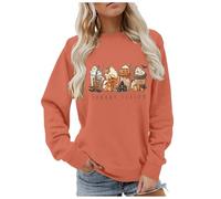 Hoodies Jumpers for Women UK Spooky Season Sweatshirt, Fall Coffee Shirt, Pumpkin Spice Sweater Halloween Latte Shirt Women Crewneck Pullover Tops