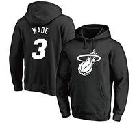 Hoodies Long Sleeve Sports Basketball Clothing Miami Heat No.3 Sweatshirt Men NBA Long Sleeve Pullover Outdoor Long Sleeve,M