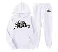 Hoodies Tracksuit Full Set Men's Long Sleeve Hooded Sweatshirt and Sweatpants Set 2 Piece Letter Prints Fleece Jogging Suits with Pockest Drawstring Jogging Bottom for Men Sports Outfits Sets