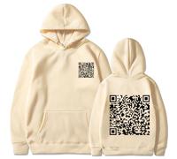 Hoodies Unisex Casual Womens Funny QR Code Jumpers Winter Fu QR Code Fuck You Hoodies for Men UK Fashion Comfy Sweatshirts
