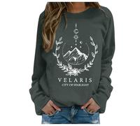 Hoodies Y2K for Women Acotar Velaris Sweatshirt City Of Starlight Lightweight Pullover Top Bookish Long Sleeve Clothes