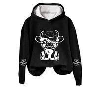 Hoodies Y2K for Women Highland Cow Sweatshirts Cow Sweatshirts Cow Print Shirt Country Western Sweatshirt 2024 New