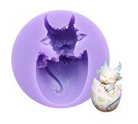 HOODO New Cute Dragon, Easter Egg, Round, Cylindrical Silicone Mold DIY Crystal Epoxy Chocolate Baking Mold Chocolate Candy Decorating Easter Egg Baking