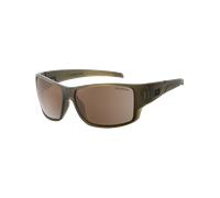 Hoodoo Polarised Sunglasses in Satin Crystal Olive Green & Brown