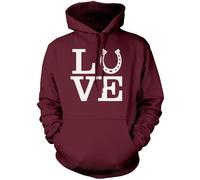 Hoody for Horse Riding - Love Horses - Unisex Hoodie - Horsey Person Pony Rider Equestrian Lovers 12-13 Years Maroon