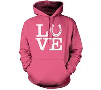 Hoody for Horse Riding - Love Horses - Unisex Hoodie - Horsey Person Pony Rider Equestrian Lovers 12-13 Years Pink