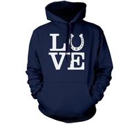 Hoody for Horse Riding - Love Horses - Unisex Hoodie - Horsey Person Pony Rider Equestrian Lovers 3XL Navy