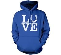 Hoody for Horse Riding - Love Horses - Unisex Hoodie - Horsey Person Pony Rider Equestrian Lovers S Blue