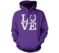 Hoody for Horse Riding - Love Horses - Unisex Hoodie - Horsey Person Pony Rider Equestrian Lovers S Purple