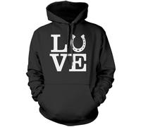 Hoody for Horse Riding - Love Horses - Unisex Hoodie - Horsey Person Pony Rider Equestrian Lovers XXL Black