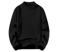 Hoody Mens Heavy Hoodies Pullover high Neck t Shirts for Men Men's Pullover Hoodies Winter Jeans Jacket Men Sleeveless Hoodie Army Jumpers for Men UK Mens Wool Overcoats (Black, XXL)