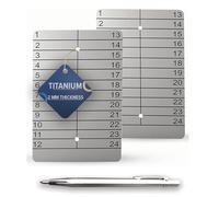 Hooe England 2X Titanium Crypto Seed Storage Cold Lazer Engraved Metal Plate External Wallet Bitcoin Etherium Mnemonic Cryptocurrency Phrase Word Recovery Kit with Manual Engraving Pen