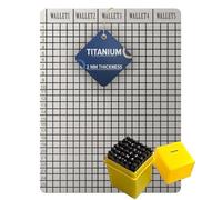 Hooe England Titanium Plate Seed Storage for 5 Wallets (Alphabet Number Punch)