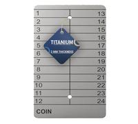Hooe Titanium Lazer Engraved Crypto Seed Phrase Storage - Cold Wallet Crypto for Secure Crypto Seed Phrase - Crypto Steel Wallet & Titanium Seed Storage Plate - Bitcoin Seed Storage