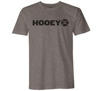 HOOEY Men’s “Lock-Up” Short Sleeve Crew Neck Shirt w/Logo, Lock Up -- Grey/Black, XXXL