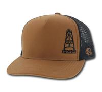 HOOEY Oil Gear Snapback - Tan & Black - Brown - One size