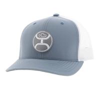 HOOEY Primo Adjustable Snapback 6-Panel Mesh Trucker Back Hat, Multicolored - Blue/White, One size