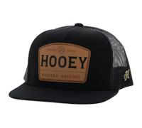HOOEY Trip Adjustable Snapback Mesh Back Trucker Hat, Black/Brown, One size