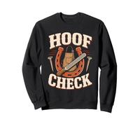 Hoof Check Farrier Horseshoe Vintage Sweatshirt
