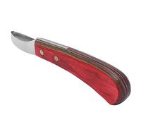 Hoof Knife, Curved Hoof Trimmer, Wooden Handle Farrier Chisel, Farrier Essential Tool, Steel Construction for Reliable Performance, Easy to Hold and Operate