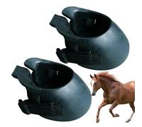 Hoof Saving Boot, Rubber Horse Boots - Protective Hoof Shoes - Stripes Design Horses Protection Tool for Competition, Rehabilitation and Training