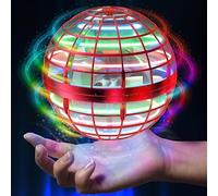 Hoofun Boomerang Hover Ball - 2024 Flying Orb Ball with RGB Lights, 360° Rotating Flying Spinner Mini Drone, Magic Cool Stuff Gifts for Men Women (Red)