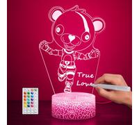 Hoofun Cuddlle Team Leader 3D LED Illusion Lamp - DIY Night Light with 16 Colour Changing Modes & Remote, Custom Artwork for Bedroom Decor, Unique Birthday/Christmas Gifts for Teens, Men, Boyfriends