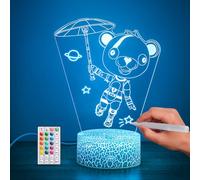 Hoofun Cuddlle Team Leader 3D LED Illusion Lamp - DIY Night Light with 16 Colour Changing Modes & Remote, Custom Artwork for Bedroom Decor, Unique Birthday/Christmas Gifts for Teens, Men, Boyfriends