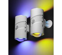 Hoofun Night Light Motion Sensor Indoor: RGB Color Changing Night Lamp Magnetic & No-Drill, Long Battery Life USB Rechargeable, Dimmable LED Light for Kids Room, Bedroom, Hallway, 2 Pack