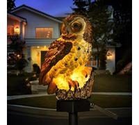 Hoofun Owl Solar Garden Lights Waterproof Outdoor Decor LED Lawn Lamp Solar Powered Ornaments for Yard, Patio, Garden Landscape Lighting