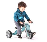 Hooga Baby Balance Bike, Classic Wooden Ride On Tricycle For Toddlers, No Pedals Lightweight Kids First Birthday Present (Dino)